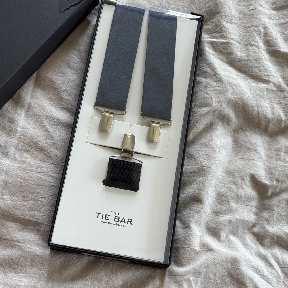 The Tie Bar Charcoal Suspenders
